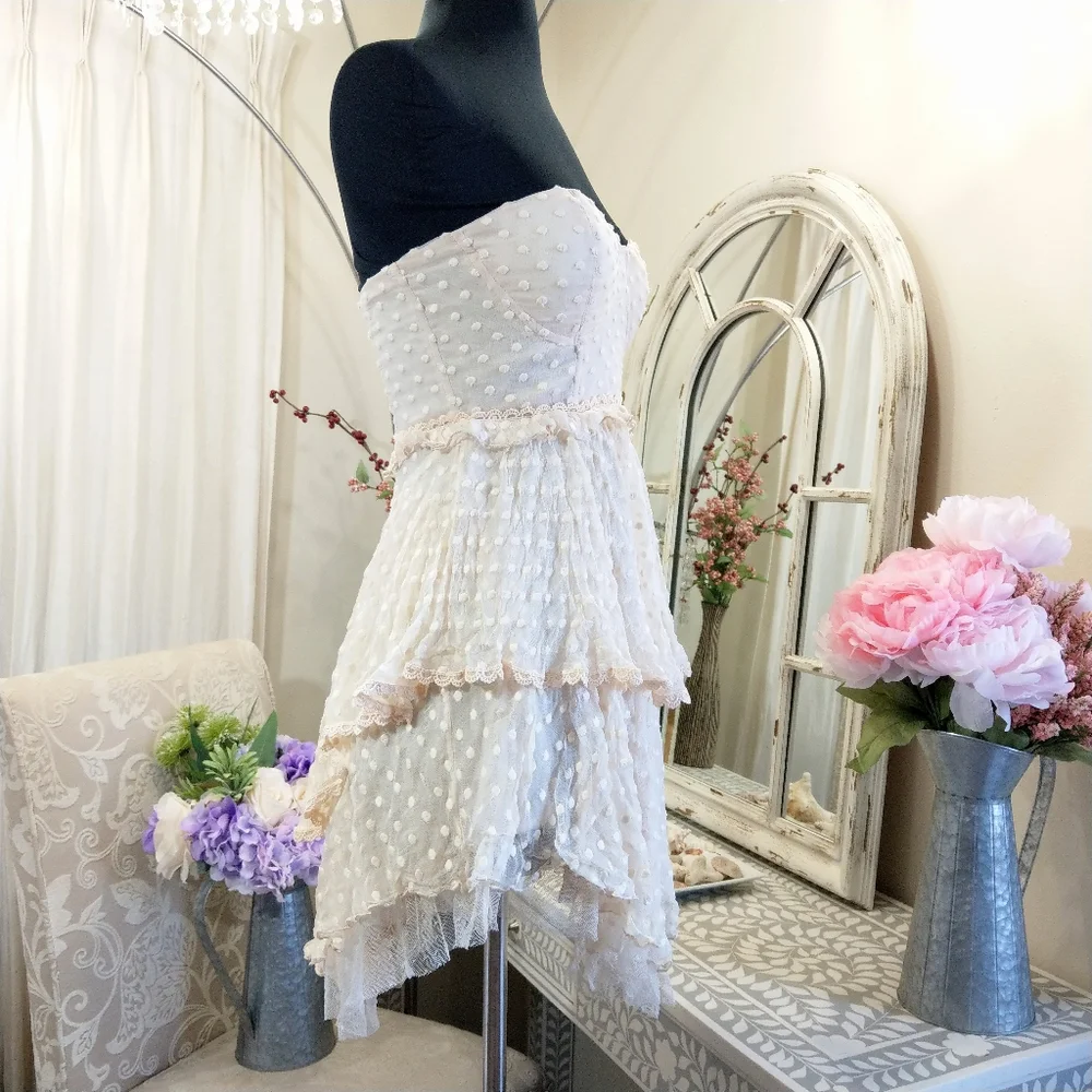 🍒NWT🍒  FP x SPELL ETHEREAL MINI BUSTIER DRESS - Picture 8 of 15